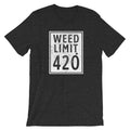 Weed Limit 420 Funny Cannabis T-Shirt - Magic Leaf Tees