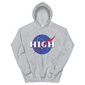 Nasa Logo High In Outer Space Stoner Heather Grey Hoodie - Magic Leaf Tees