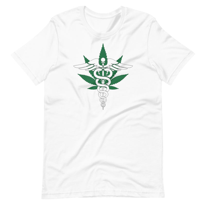 Medical Marijuana Caduceus Staff of Hermes T-Shirt - Magic Leaf Tees
