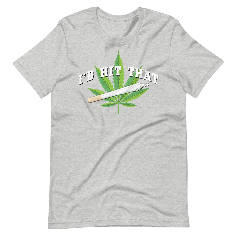 I'd Hit That 420 Grey Heather T-Shirt - Magic Leaf Tees