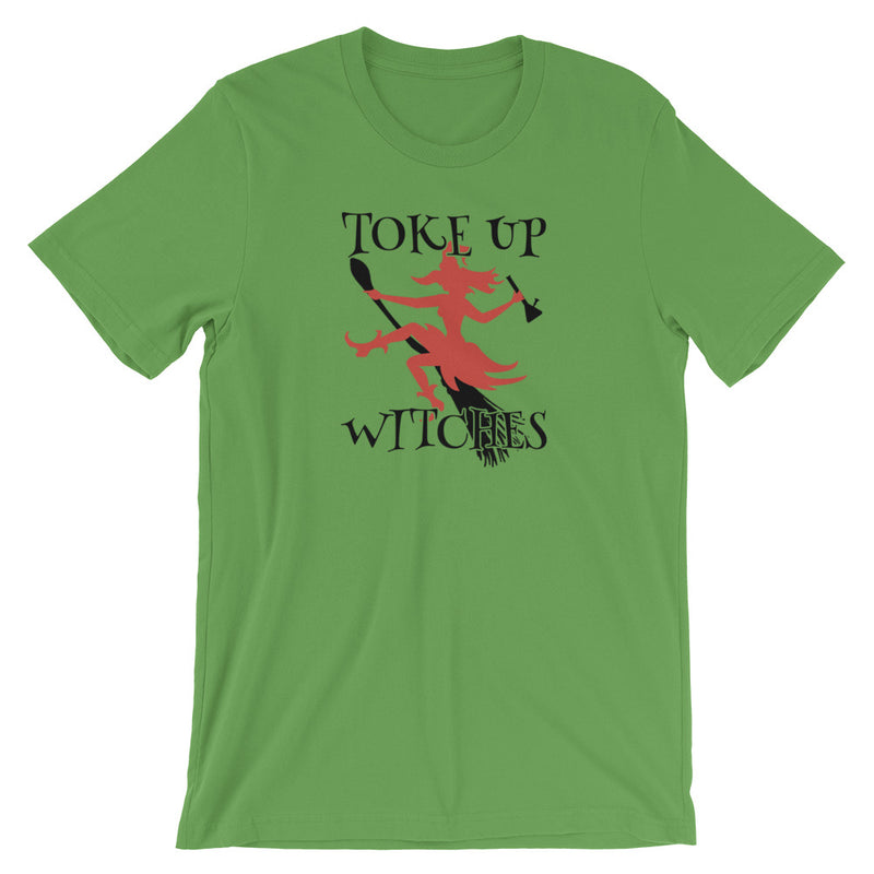 Toke Up Witches Halloween Weed T-Shirt - Magic Leaf Tees
