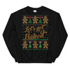 Let's Get Baked Stoner Gingerbread Man Ugly Christmas Black Sweater Sweatshirt - Magic Leaf Tees