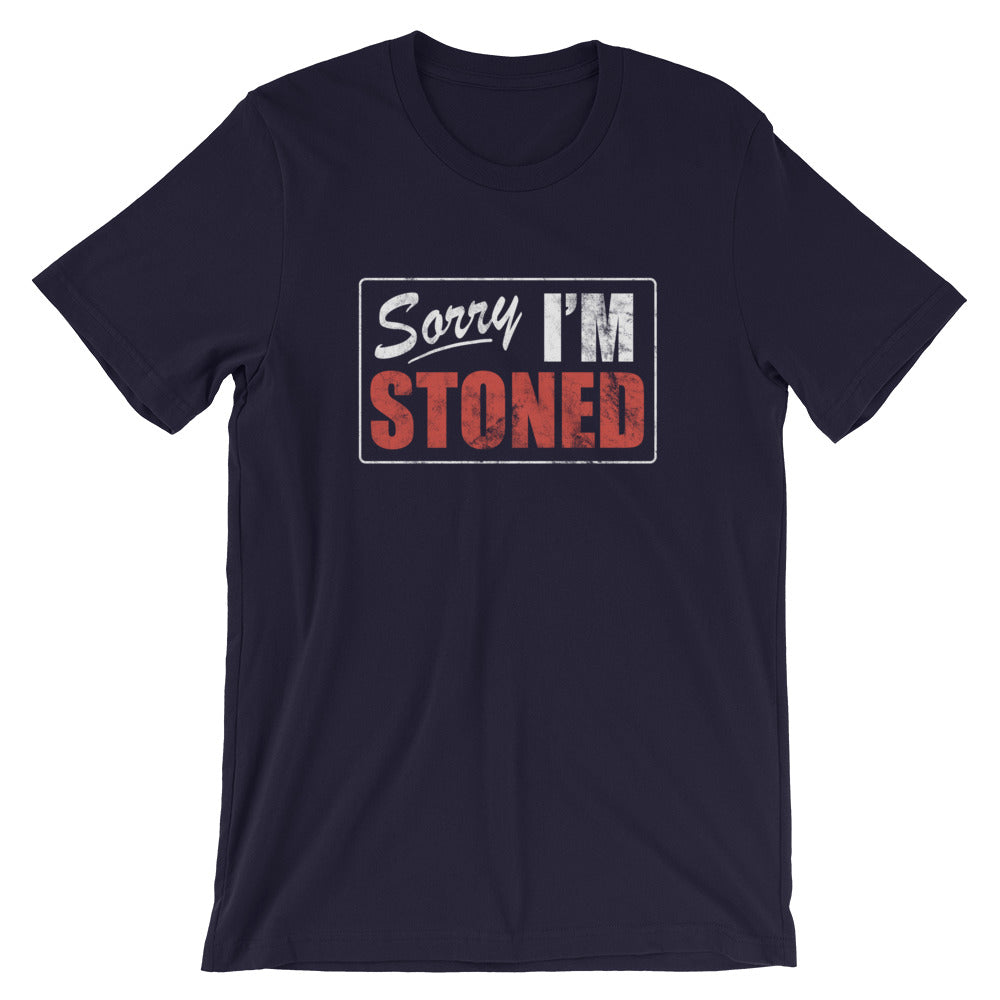 Sorry I'm Stoned Funny Weed T-Shirt - Magic Leaf Tees