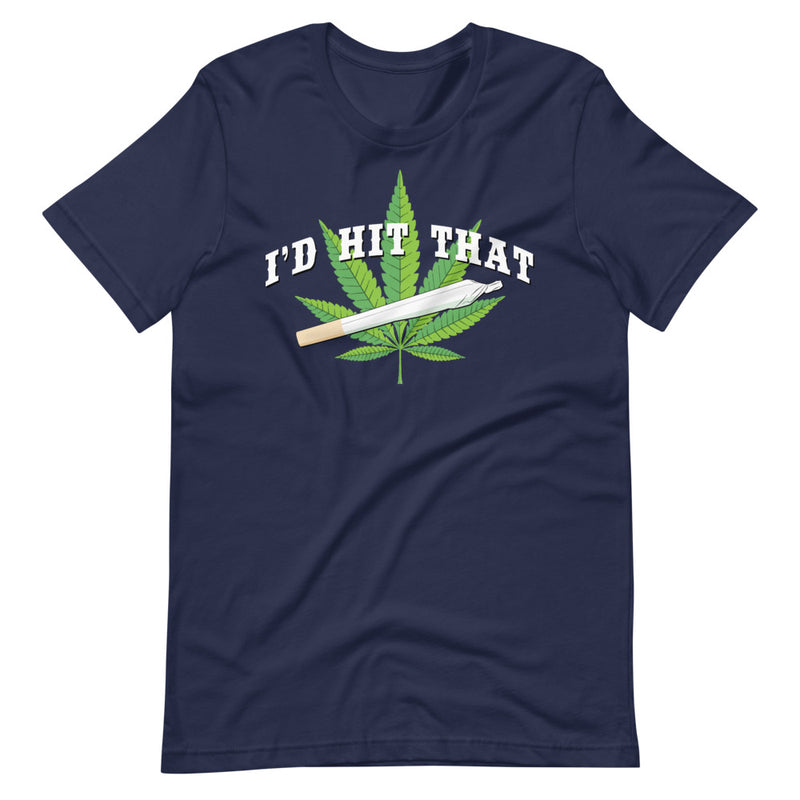 I'd Hit That 420 Navy Blue T-Shirt - Magic Leaf Tees