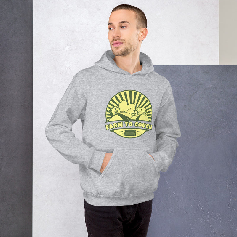 Farm To Couch Funny Weed Farmer Hoodie - Magic Leaf Tees