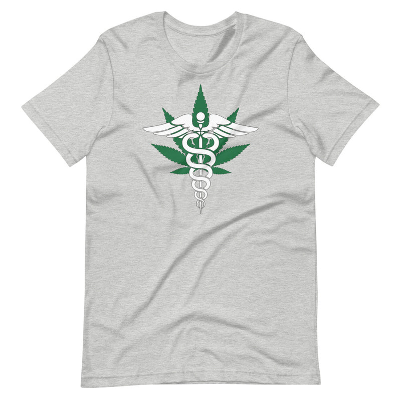 Medical Marijuana Caduceus Staff of Hermes T-Shirt - Magic Leaf Tees