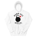 Bomb-Ass Weed Inc. Funny 420 White Unisex Hoodie - Magic Leaf Tees