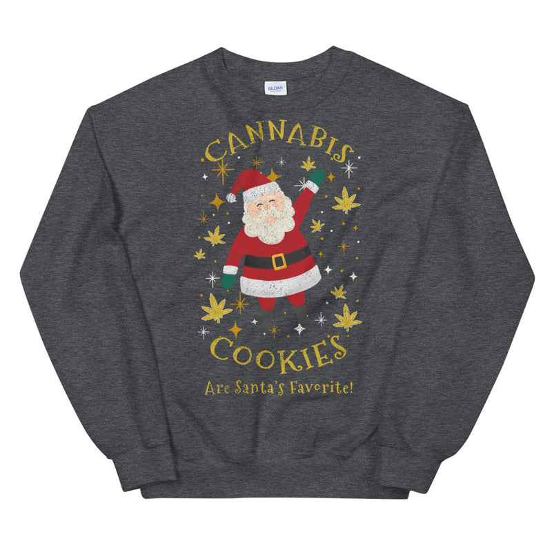 Cannabis Cookies Are Santa's Favorite Sweatshirt - Magic Leaf Tees