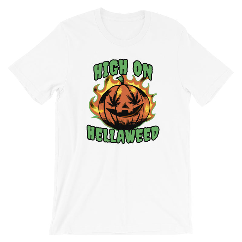 High On Hellaweed Funny Marijuana T-Shirt - Magic Leaf Tees