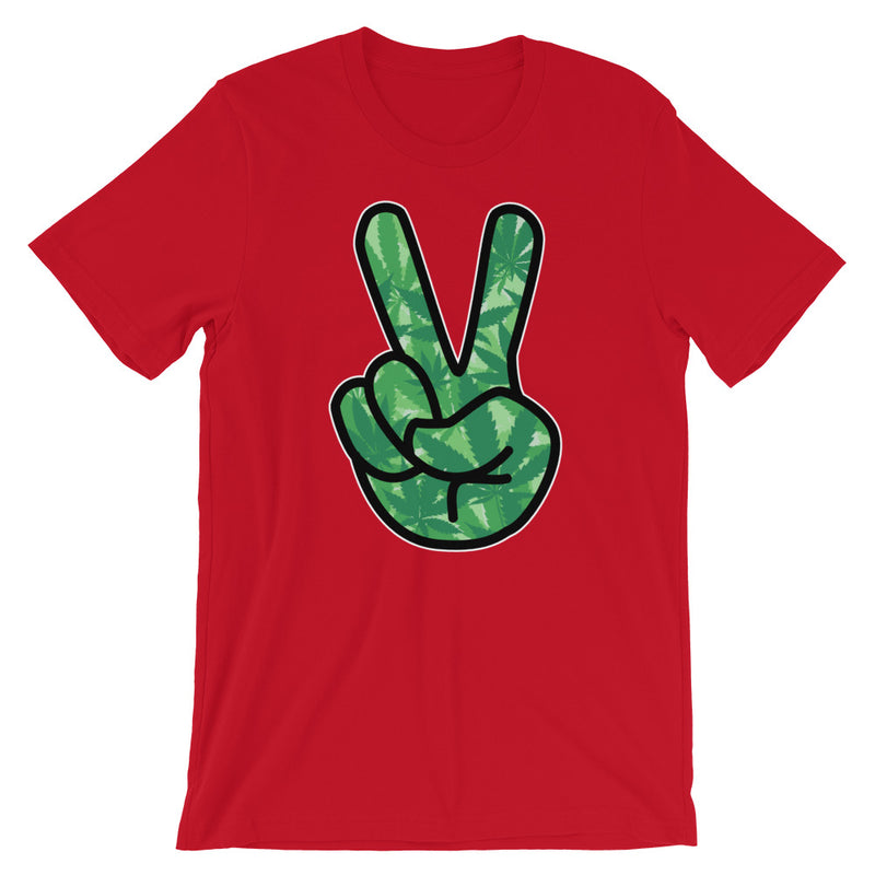 Peace Sign Hippie Stoner T-Shirt - Magic Leaf Tees