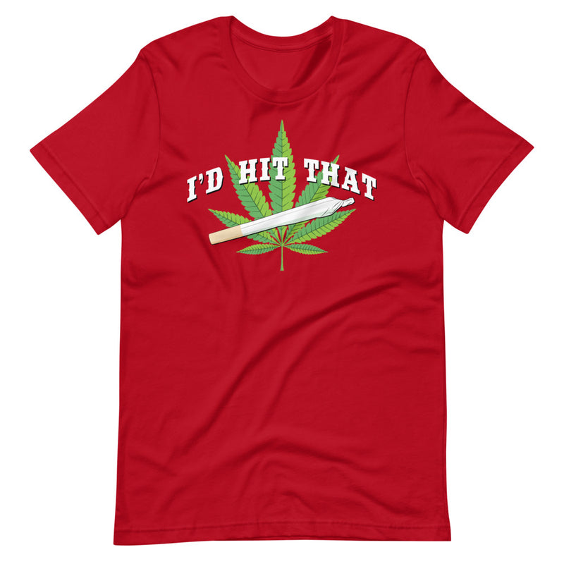 I'd Hit That 420 Red T-Shirt - Magic Leaf Tees
