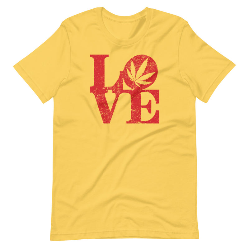 Love Weed Cannabis Leaf Stoner Premium T-Shirt