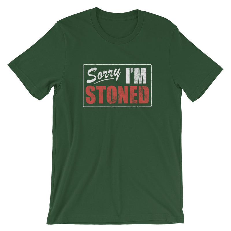 Sorry I'm Stoned Funny Weed T-Shirt - Magic Leaf Tees