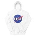 Nasa Logo High In Outer Space Stoner White Hoodie - Magic Leaf Tees