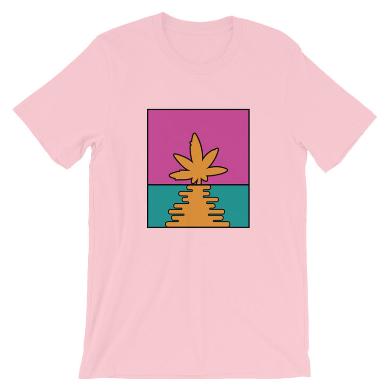 Pop Art Cannabis Leaf Sunset T-Shirt - Magic Leaf Tees