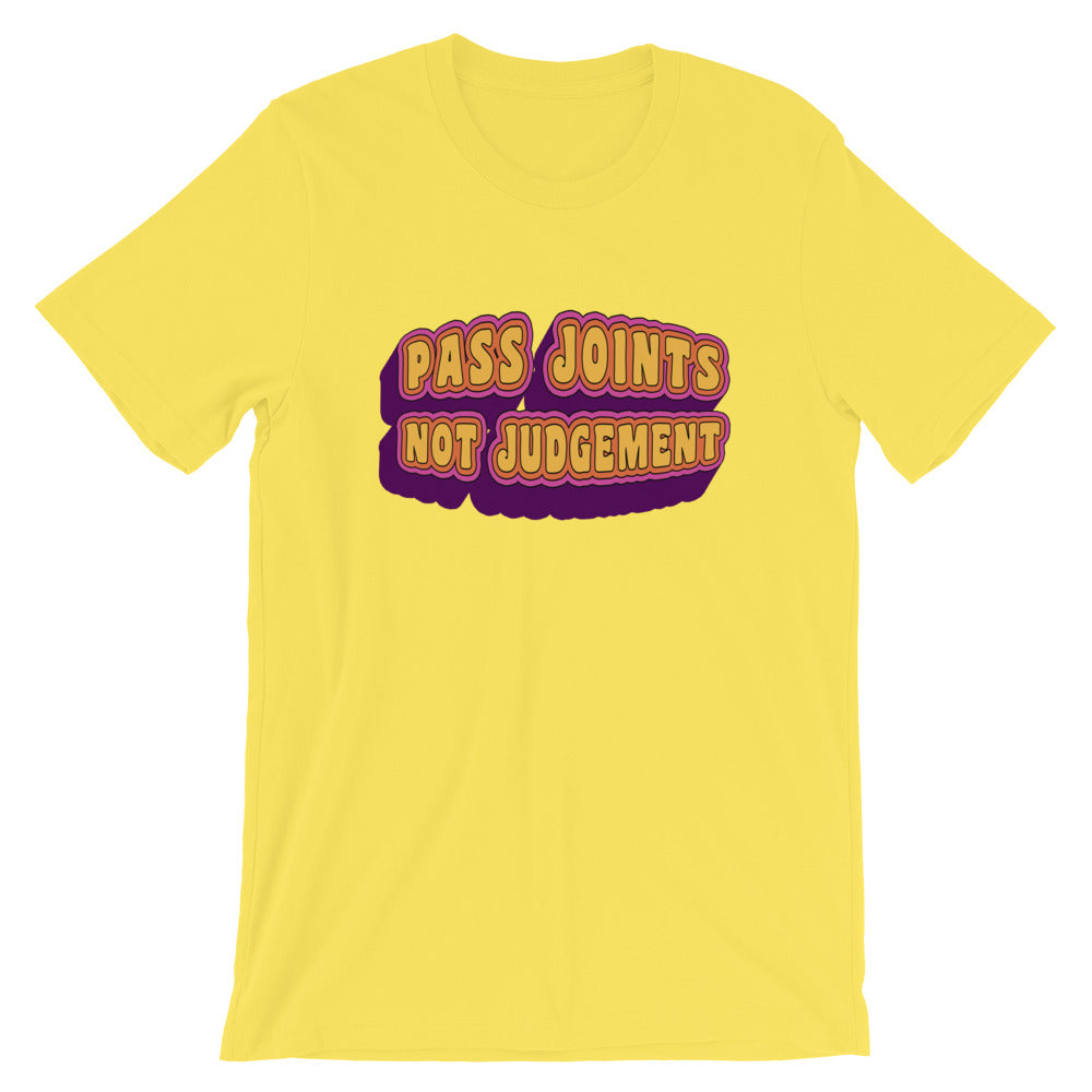 Pass Joints Not Judgement Weed Marijuana T-Shirt - Magic Leaf Tees