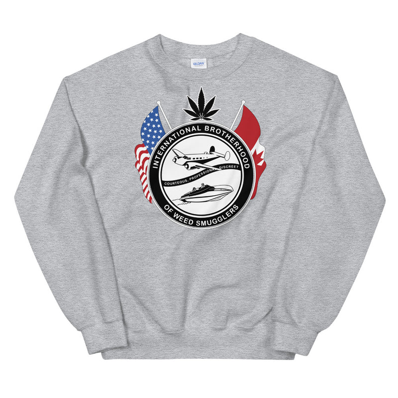 International Brotherhood Of Weed Smugglers Union Logo Sweatshirt - Magic Leaf Tees