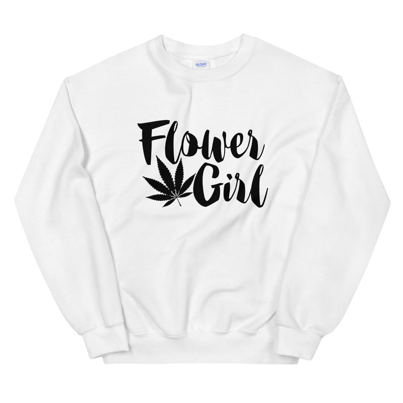 Flower Girl Stoner Sweatshirt - Magic Leaf Tees