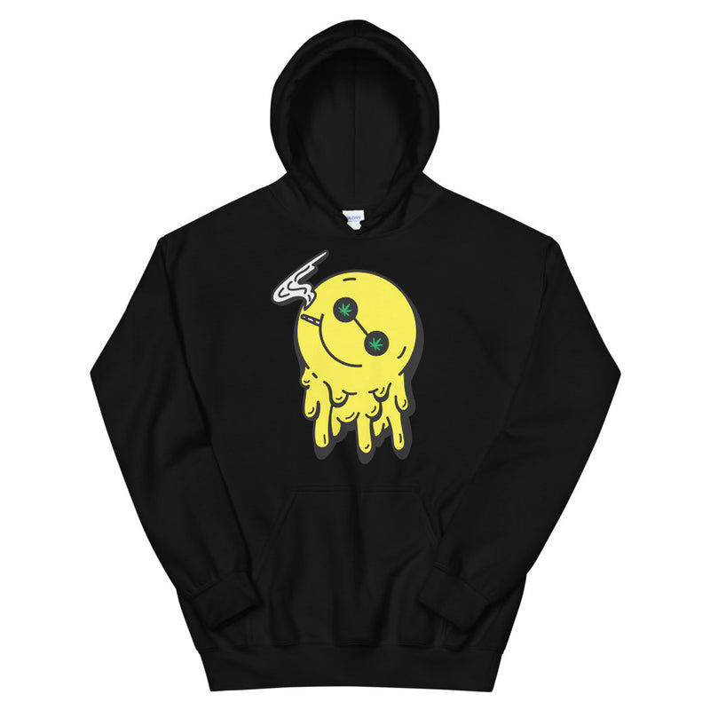 Stoned Happy Smiley Face Hoodie - Magic Leaf Tees
