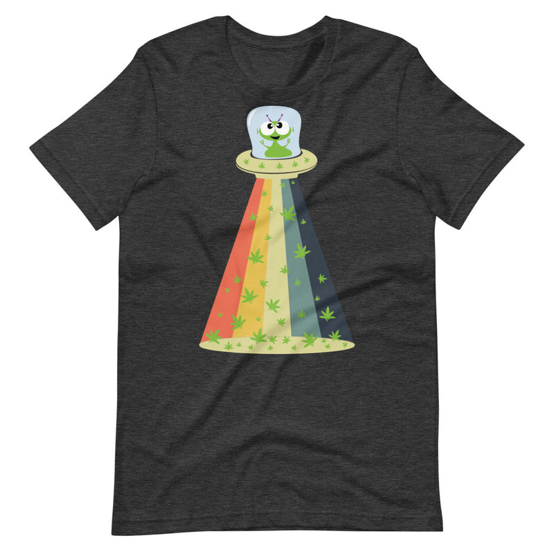 UFO Weed Abduction Funny Stoner T-Shirt - Magic Leaf Tees