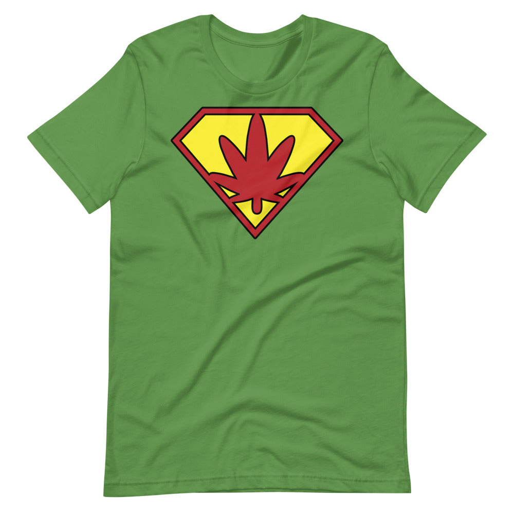 Super Weed Man Pot Leaf Logo T-Shirt - Magic Leaf Tees