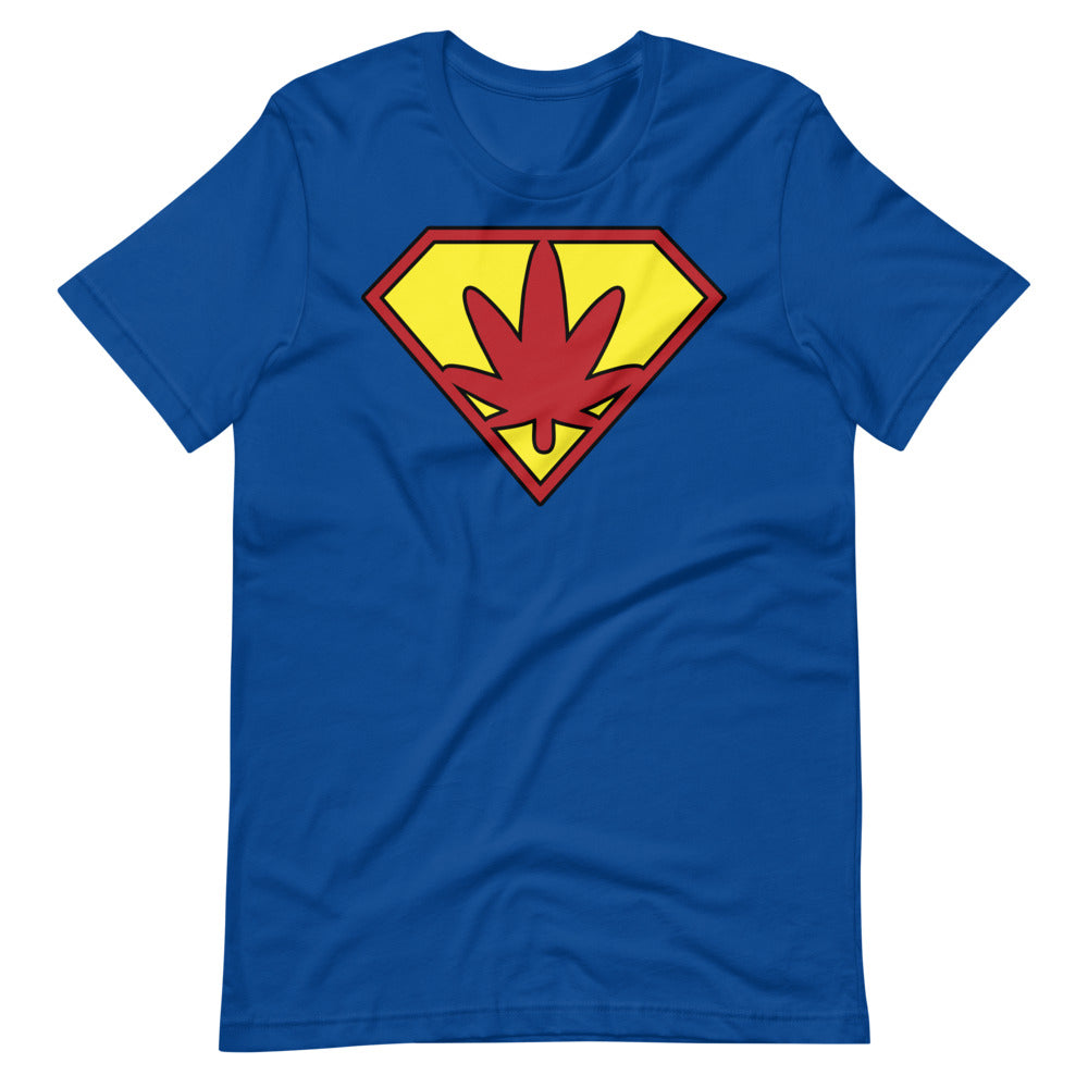 Super Weed Man Pot Leaf Logo T-Shirt - Magic Leaf Tees