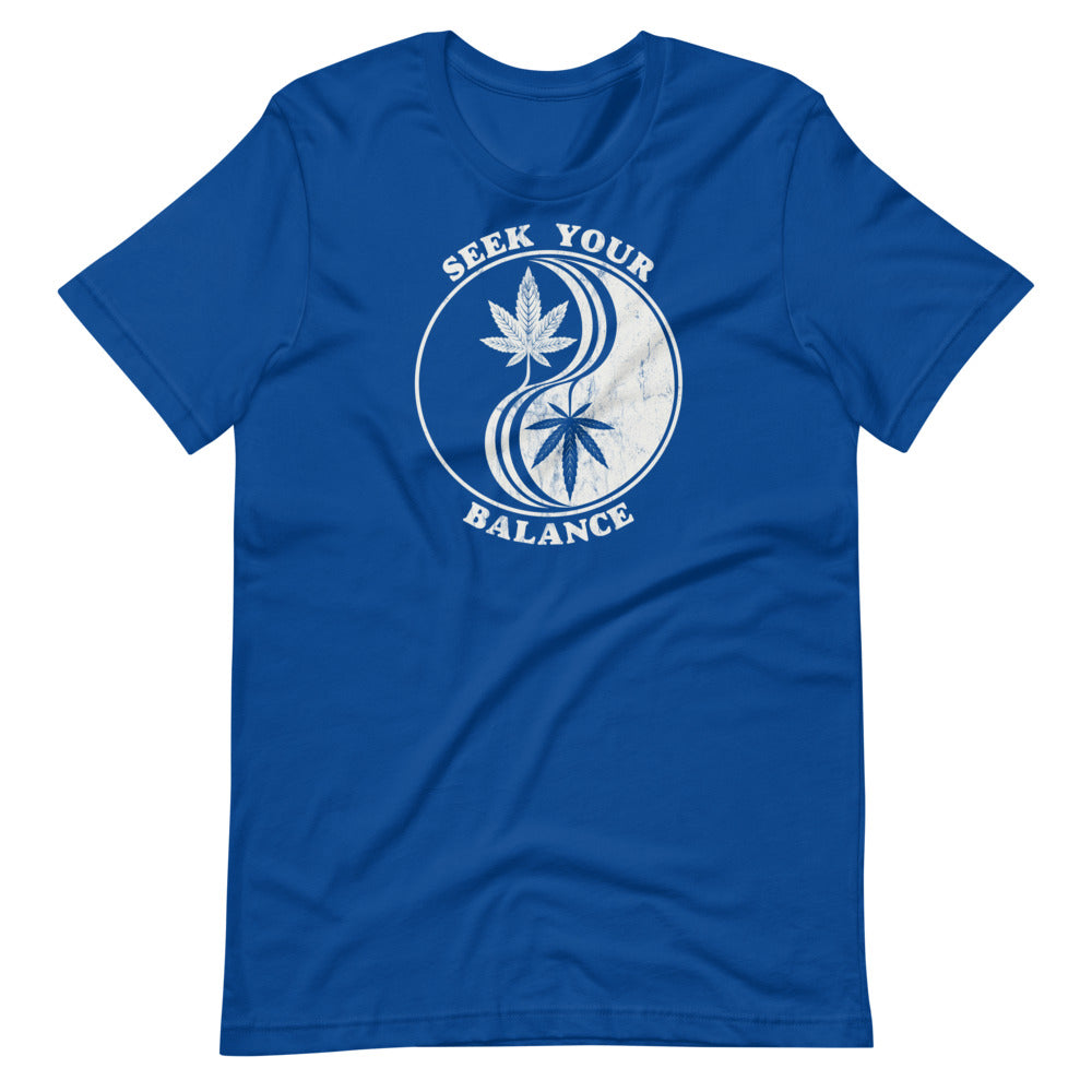 Yin Yang Sativa Indica Seek Your Balance T-Shirt - Magic Leaf Tees