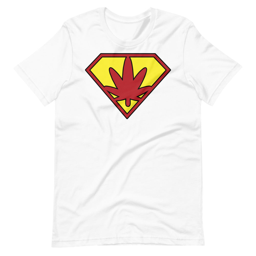 Super Weed Man Pot Leaf Logo T-Shirt - Magic Leaf Tees