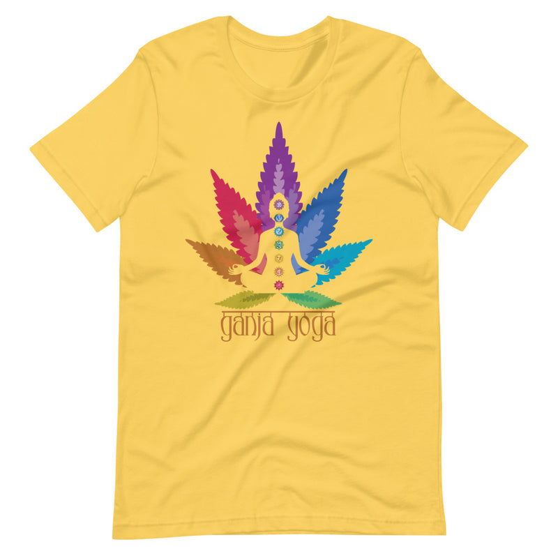 Seven Chakras Ganja Yoga T-Shirt - Magic Leaf Tees