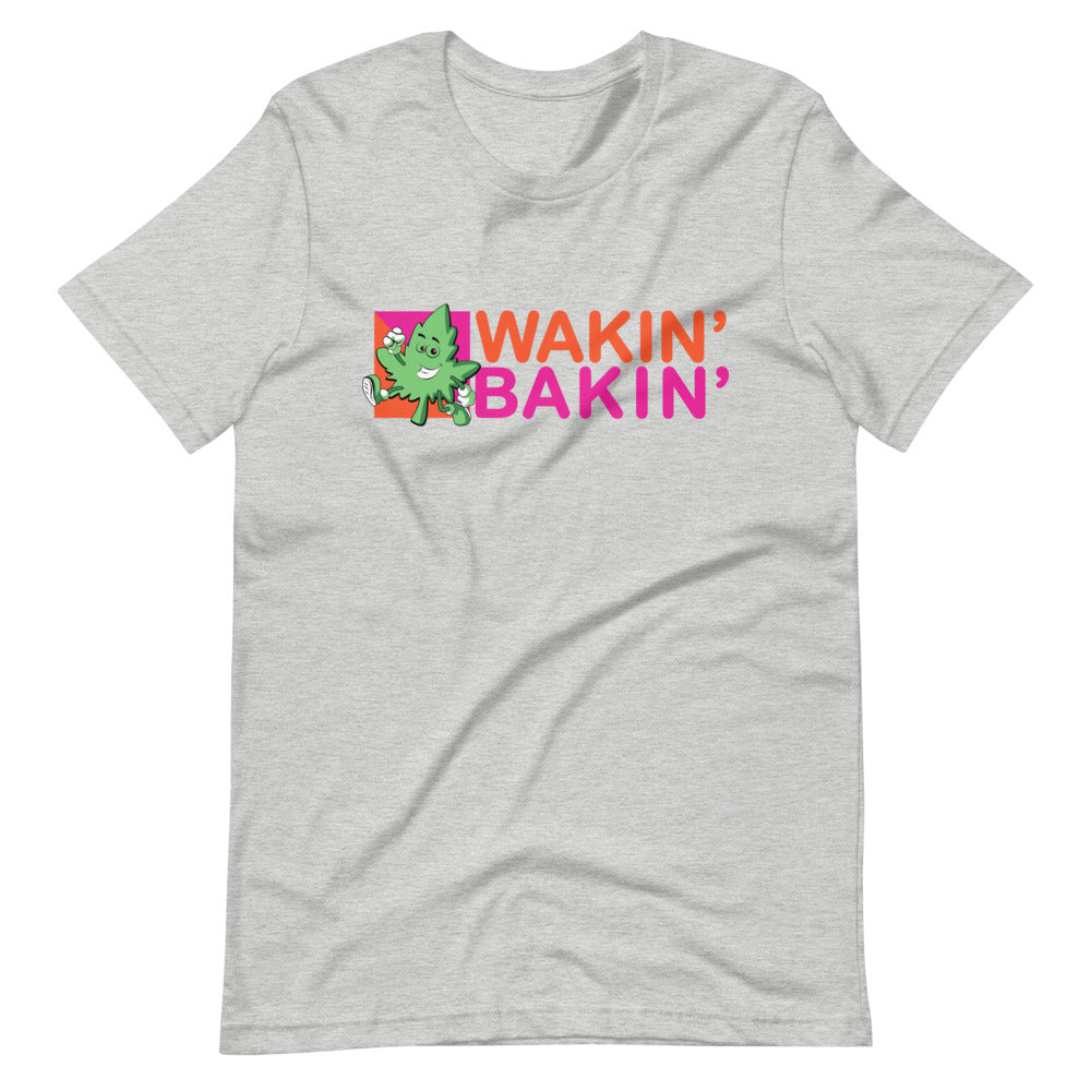 Wakin' Bakin' Happy Pot Leaf Funny Weed T-Shirt - Magic Leaf Tees