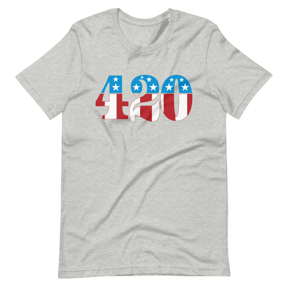 Stars And Stripes 420 T-Shirt - Magic Leaf Tees