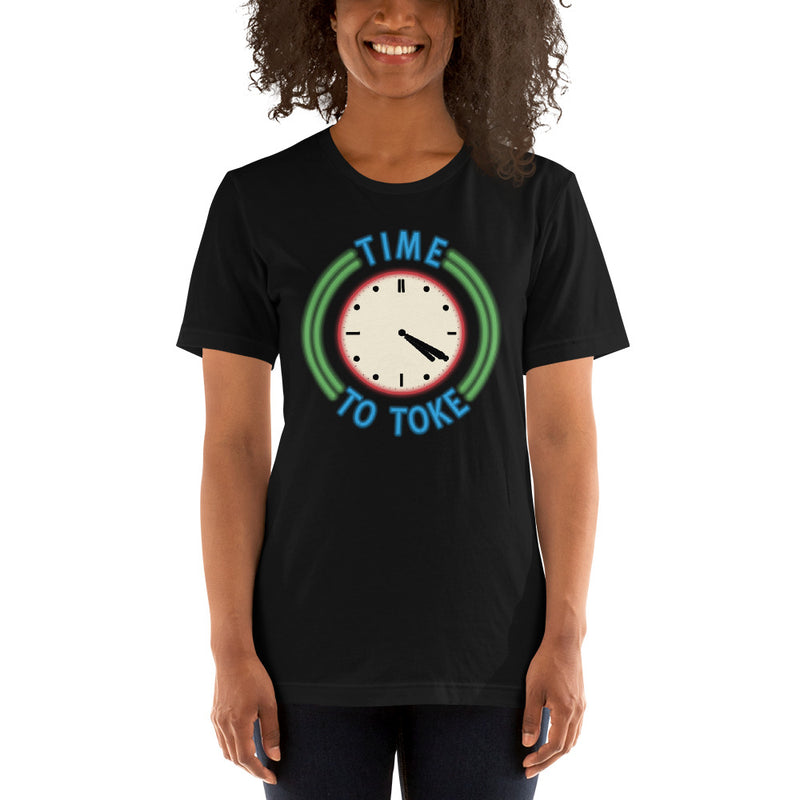 Time To Toke 420 Retro Diner Clock Weed T-Shirt - Magic Leaf Tees