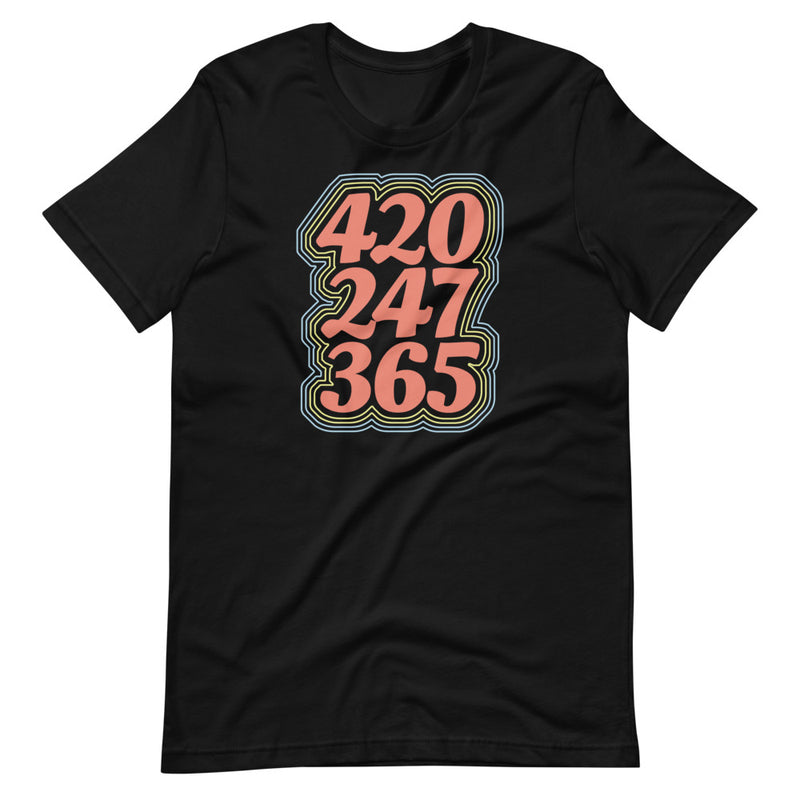 Retro 420 247 365 T-Shirt - Magic Leaf Tees