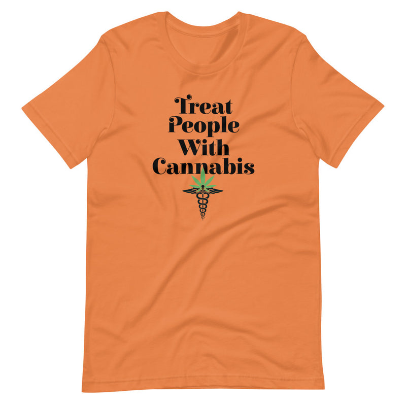 Treat People With Cannabis Medical Marijuana T-Shirt - Magic Leaf Tees