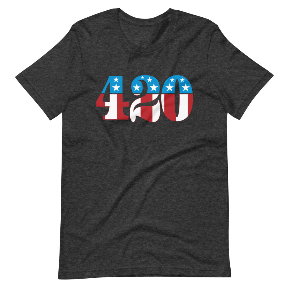 Stars And Stripes 420 T-Shirt - Magic Leaf Tees