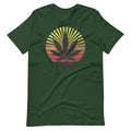 Retro Weed Lead Sunset T-Shirt - Magic Leaf Tees