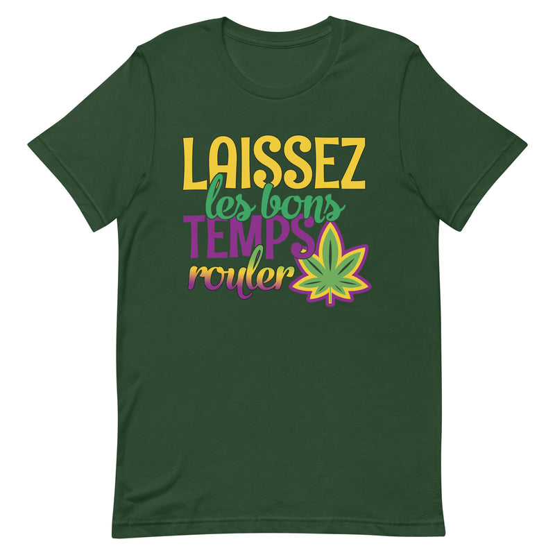 Laissez Les Bons Temps Rouler Cannabis Mardi Gras Premium T-Shirt - Magic Leaf Tees