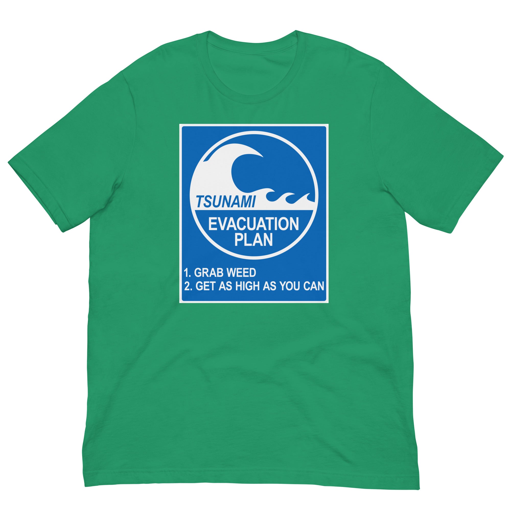 Tsunami Evacuation Plan Premium Weed T-Shirt - Magic Leaf Tees