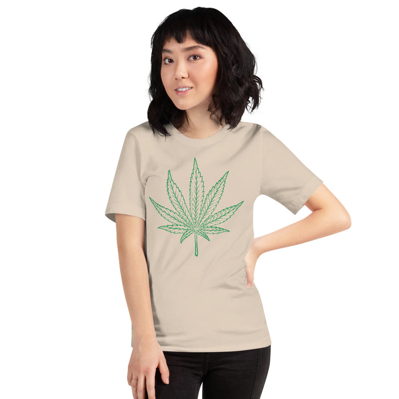 Marijuana Leaf Imprint T-Shirt - Magic Leaf Tees