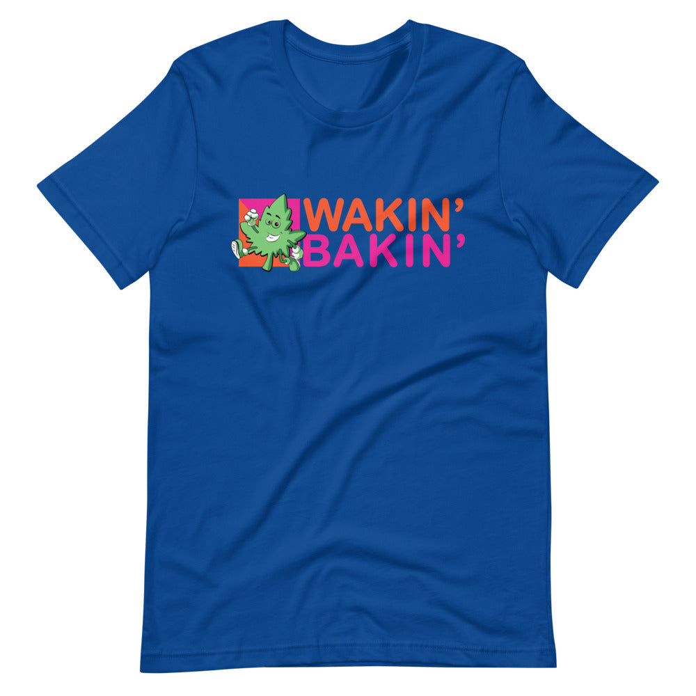 Wakin' Bakin' Happy Pot Leaf Funny Weed T-Shirt - Magic Leaf Tees