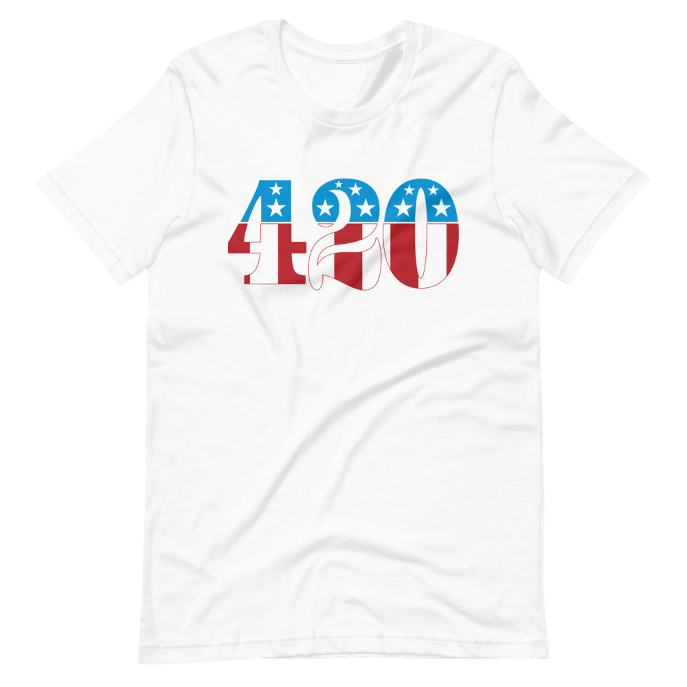 Stars And Stripes 420 T-Shirt - Magic Leaf Tees