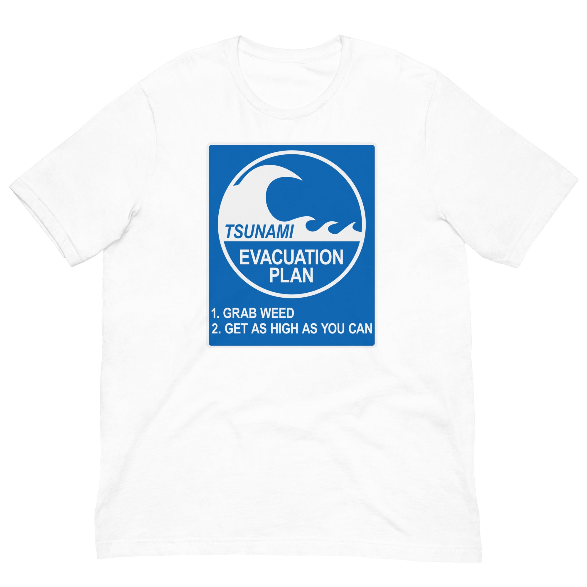 Tsunami Evacuation Plan Premium Weed T-Shirt - Magic Leaf Tees