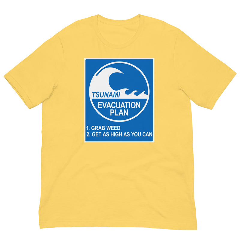 Tsunami Evacuation Plan Premium Weed T-Shirt - Magic Leaf Tees