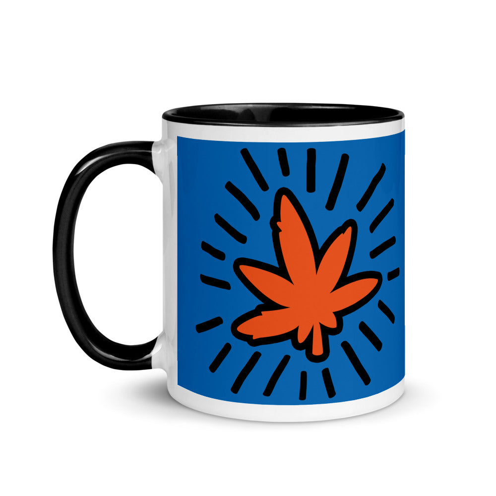 Radiant Pot Leaf Pop Art Mug with Color Inside - Magic Leaf Tees