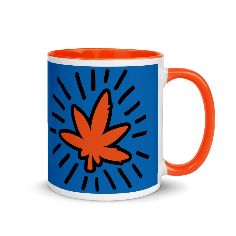 Radiant Pot Leaf Pop Art Mug with Color Inside - Magic Leaf Tees
